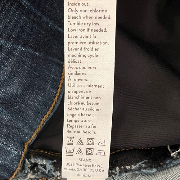 NWT SPANX | Classic Distressed Ankle Skinny Jeans in Medium Wash | Size L TALL - Picture 10 of 11